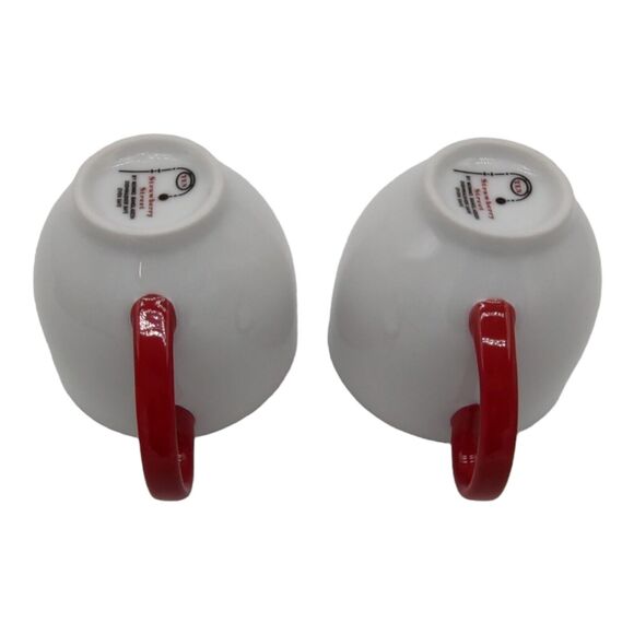 Service for Two 4 Piece Ten Strawberry Street Red Gold Cup Saucer Dish Gift Set - Picture 6 of 11